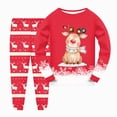 thumbnail image 2 of Paguaki Kids Christmas Pajamas Cotton Long Sleeve Matching Holiday Pjs Set Toddler Boys Girls Xmas Jammies Xmas Set, 2 of 5