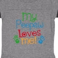 thumbnail image 3 of Inktastic My Peepaw Loves Me Boys or Girls Baby Bodysuit, 3 of 4