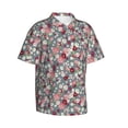 thumbnail image 2 of Daiia Daisies Flowers Hawaiian Shirt for Men Gentle Cotton Regular Short Sleeve Casual-Medium, 2 of 9