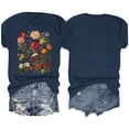 thumbnail image 4 of Aloohaidyvio Graphic T Shirts for Women,2024 Women's Summer Boho Floral T Shirt Cute Vintage Graphic Loose Tees Spring Crew Neck Short Sleeve Casual Tops, 4 of 4