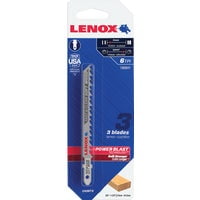 Lenox 1990847 Jig Saw Blade, 5/16 in W, 4 in L, 6 TPI, 0.058 in Thick, 3/PK