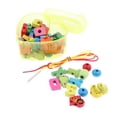 thumbnail image 1 of Juguete de motricidad con cordón de perlas para niños Sunnimix Juguete de cuentas de madera, 1 of 8