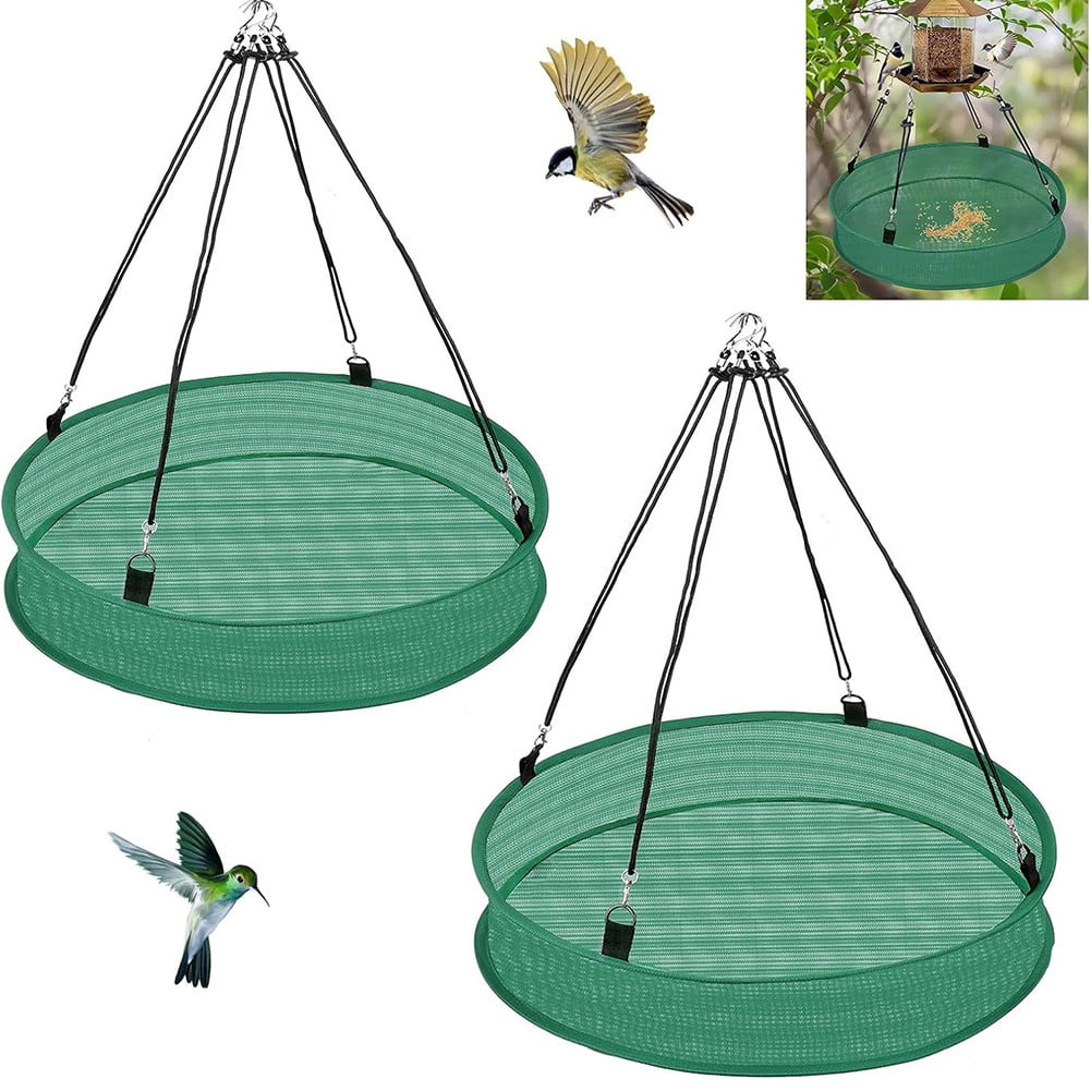 Bird Feeder Catcher Tray Outdoor Garden Hoop