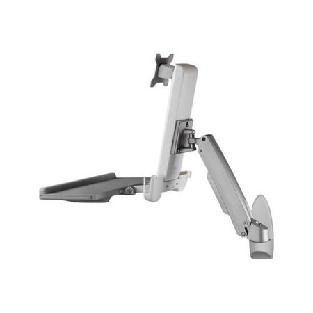 UPC: 0650177303505 | Amer Adjustable Monitor Mount Up to 24  Gray (AMR1AWS)