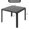 thumbnail image 6 of Nuu Garden Outdoor Aluminum Dining Table 35’’ Square Table with Powder-Coated Finish, Open-Slatted Tabletop and 2’’ Umbrella Hole, Garden Patio Table for 4 People, Black, 6 of 9