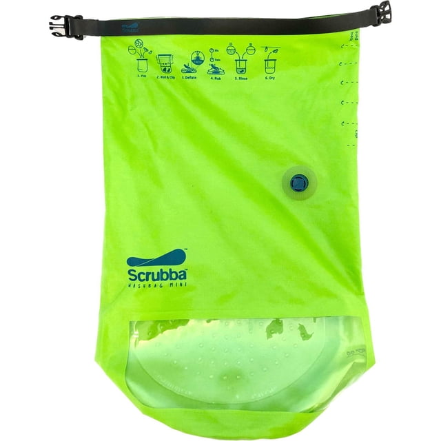 Scrubba Wash Bag MINI Lavadora ultracompacta - Ideal para viajes, camping y senderismo | Bolsa para lavadora y secadora portátil, 50 % más pequeña que la Scrubba original