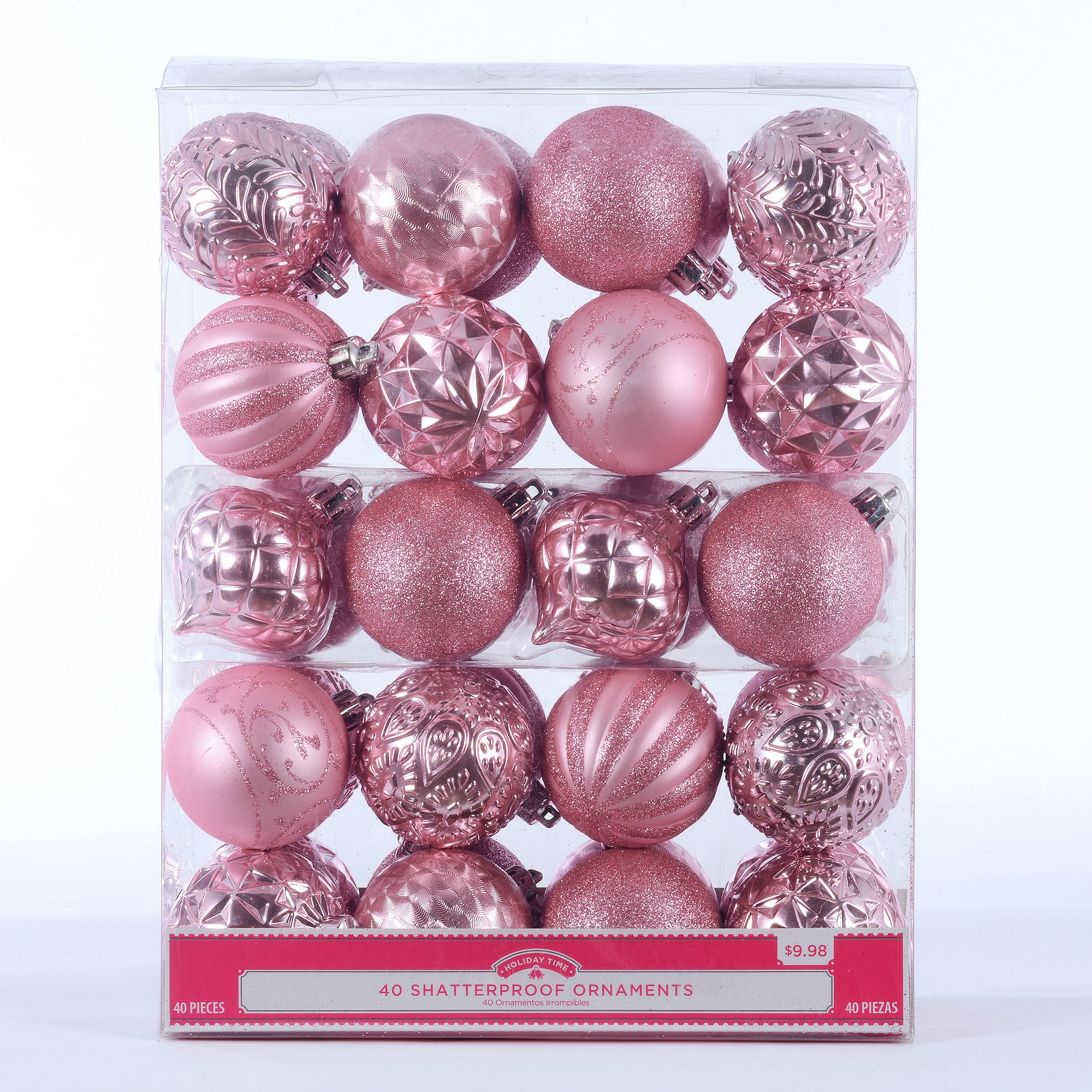Pink/silver spool ornament