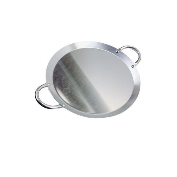 Stainless Steel Round Tray & To Warm Tortillas 14" with Double Handle