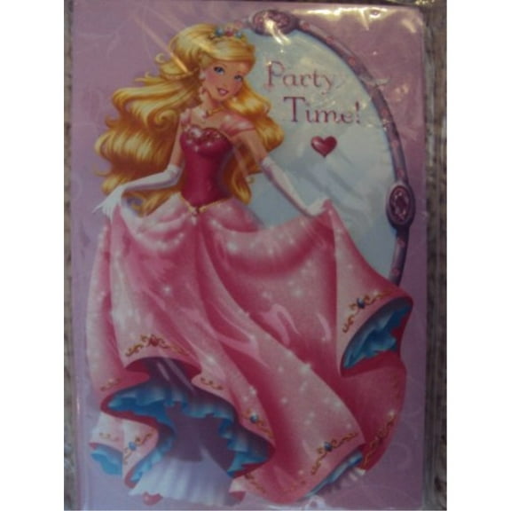 Princess "Party Time" 10 Count Invitations
