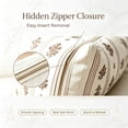 thumbnail image 6 of Floral Throw Pillow 18x18, Boho Brown Striped Throw Pillow Set with Pillowcase & Insert, Vintage Decorative Pillow Covers with Soft Core, Cozy Accent Cushions for Couch Sofa Home Indoor Decor, 6 of 10