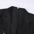 thumbnail image 3 of Zpzdpjkx Mens Color-Blocked Tailcoat Trendy Lapel Long Stage Show Long Sleeve Outerwear for Magician Performance Party Formal Coat, 3 of 7