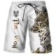 thumbnail image 1 of Traje de baño de secado rápido para hombre y niño, bañador deportivo con diseño de Tigre, León y Lobo, pantalones cortos cómodos para tabla de Surf y playa Fivean unisex, 1 of 2