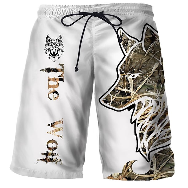 Traje de baño de secado rápido para hombre y niño, bañador deportivo con diseño de Tigre, León y Lobo, pantalones cortos cómodos para tabla de Surf y playa Fivean unisex