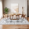 thumbnail image 3 of Garvee 10'x13' Boho Area Rugs for Living Room, Vintage Print Large Rugs Non-Slip Backing Washable Rugs Stain-Resistant Carpet for Bedroom Dining Room Home Office, Gray, 3 of 10