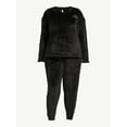 thumbnail image 3 of Joyspun Women’s Plush Hooded Top and Pants, 2-Piece Pajama Set, Sizes XS to 3X, 3 of 5