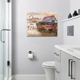 thumbnail image 6 of Rustic Red Truck Wall Art Old Car Painting Country Vintage Barn Pictures Decor Farmhouse Canvas Prints Framed Artwork for Dining Room Kitchen Bathroom Bedroom Living 16''''x12'''' 12''''x16'''', 6 of 6