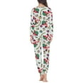 thumbnail image 3 of Suhoaziia Nightwear for Women Plus Size Skin Friendly Full-length Pajamas Size S,Sets Print Graphic Santa Claus Gift Home Life Suit 2-Pack Durable Casual Sleep Set, 3 of 5