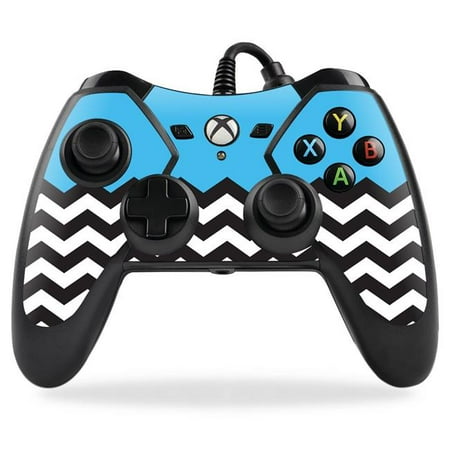 MightySkins PREXBONCO-Baby Blue Chevron Skin for PowerA Pro Ex XBox One Controller Case Wrap Cover Sticker - Baby Blue Chevron