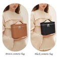 thumbnail image 4 of Bolsa de maquillaje IEMIEBOAMGNOY de piel con compartimentos para mujer, color negro, 4 of 6