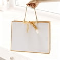 thumbnail image 4 of Unique Bargains 4 Pcs Gift Bags Simple Gift Packaging Rose Gold Tone White, 4 of 5