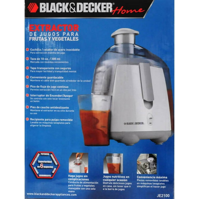 Black & Decker Juice Extractor – JE65, White – Al Gameya