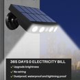 thumbnail image 2 of Luz Solar Al Aire Libre Sensor De Movimiento Impermeable Jardín Led Lámpara De Pared Solar Para Camino De Jardín Calle Luz De Pared Led 2 Piezas matsuzay HA035332-00, 2 of 6
