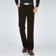 thumbnail image 1 of Pantalones largos de pana para hombre, de mediana edad, lisos, con botones, cremallera, cintura alta, bolsillos, pantalones largos de poliéster para hombre., 1 of 9