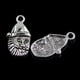 thumbnail image 2 of 50 Piezas Pendiente Navidad de Santa Claus Hallazgo Color Plata Bricolaje, 2 of 5