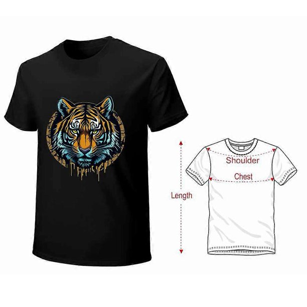 Serious Tiger T-shirt Cartoon T-shirt Graffiti T-shirt Aesthetics shirt Unisex Tees