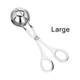 thumbnail image 3 of QualitChoice Meatball Maker Stainless Steel Meatballs Clip Multifunctional Food Clips Vegetable Cookie Doughs Making Home Barbecue Silver Small Silver Big, 3 of 6