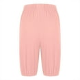 thumbnail image 6 of Clearance! sweatpants women Casual pants for women Capris Knee Length Shorts Capri Pants High Waist Drawstring Beach Pants Button Loose Casual Capris Pants Shorts Big sales Pink, 6 of 6