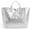 Silver, variant on Luxury Designer  PVC Tote Bag for Women Large Clean Plastic Tote Bag Beach Bag for  Shopping Work Travel Letter Print Kraft Paper Carry All Hobo Handbag Shoulder Bag