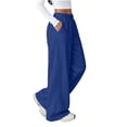 thumbnail image 2 of Livrdious Wide Leg Sweatpants Women High Waisted Drawstring Baggy Sweat Pants with Pockets, Womens Casual Lounge Pants, 30'' Inseam, 2 of 6