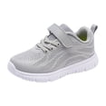 thumbnail image 7 of Kids Running Shoes Girls Solid Color Mesh Sneakers Soft Sole Orthopedic Walking Shoes Lightweight Hook and Loop Tennis Shoes Grey 1 Big Kid, 7 of 7