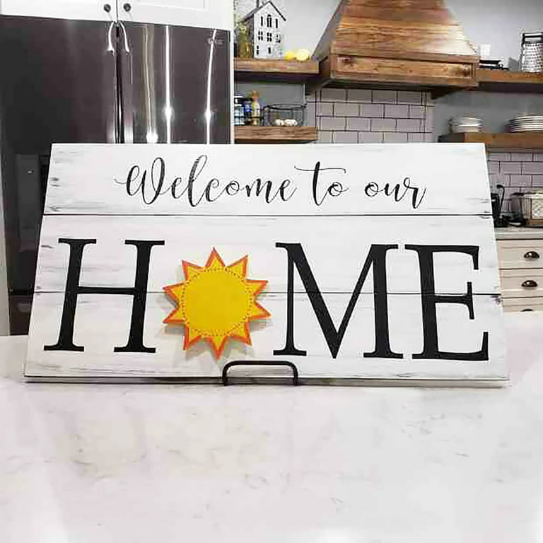 Yesbay Door Sign Decorative with 7 Interchangeable Accessories DIY Welcome Home Family Board for Daily Life,White - Walmart.com