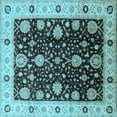 thumbnail image 1 of Ahgly Company Indoor Square Oriental Light Blue Traditional Area Rugs, 7' Square, 1 of 4