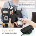 thumbnail image 3 of JTCASES for Google Pixel 8A Wallet Case with Zipper Purse Card Holders Flip Stand Wrist Strap Magnetic Closure PU Leather Anti-scratch Support Wireless Charging Drop Resistant Shell, Black, 3 of 10
