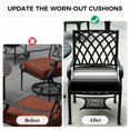 thumbnail image 5 of Outdoor Patio Cushion Covers 4 Pack Black Patio Chair Cushion Covers with Ties and Zipper Gradient Stripes Modern Waterproof Outdoor Seat Cushion Covers for Patio Furniture 22"x20", 5 of 9