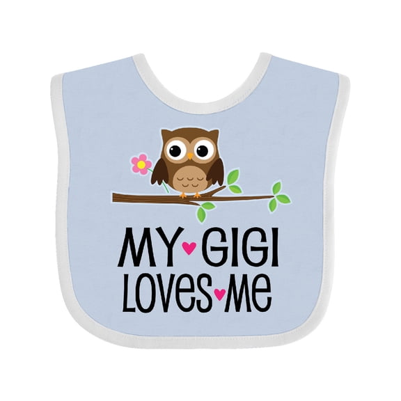 Inktastic My Gigi Loves Me Girl Owl Girls Baby Bib
