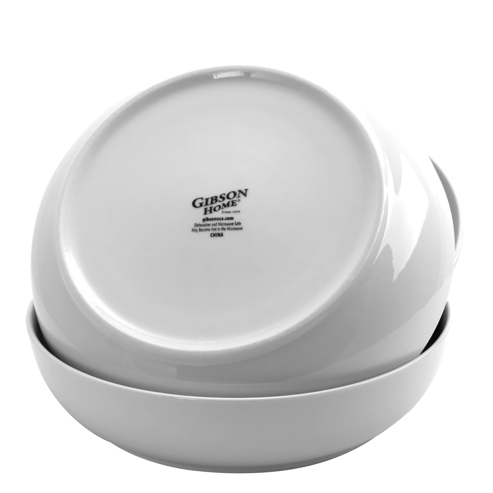 Gibson Home Zen Buffet 4-Piece Dinner Bowl Set - White