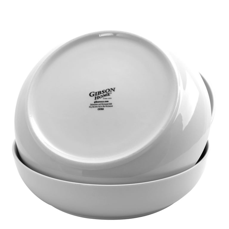 Gibson Home Zen Buffet 4-Piece Dinner Bowl Set - White