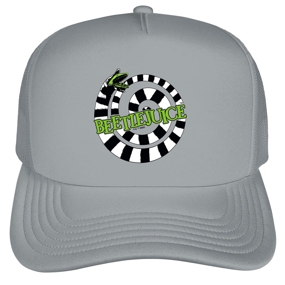 Beetlejuice Sandworm Logo Foam Snapback Trucker Hat - Unisex for Men and Women