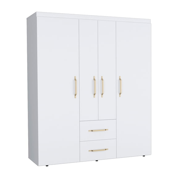 Tuhome Furniture Bariloche Engineered Wood Multi-Section Wardrobe in White