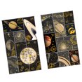 thumbnail image 2 of 2PCS Pegatinas de sellos postales Pegatinas de papel adhesivo dorado Suministros decorativos para álbumes de recortes para bricolaje Planificador Diario Cuaderno Arte Manualidades Fantasía cósmic, 2 of 10