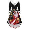 thumbnail image 1 of Vestidos de Navidad Para Mujer Vestido de Fiesta Manga Larga Moda Delgado Casual Color Sólido Vestido Cruzado Con Cuello en V Odeerbi ODB193447, 1 of 5