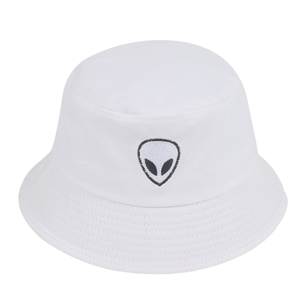 Mojoyce Embroidery Alien Bucket Hat 