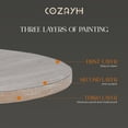 thumbnail image 4 of COZAYH Farmhouse Round Wooden End Table with Cross Legs, Vintage Grey, Set of 2, 4 of 7