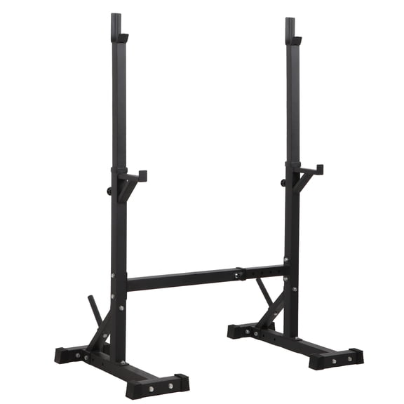 ZenSports Heavy Duty Weight Rack with Dual Mounting Modes, Adjustable Squat Barbell Stand Home Gym Strength Training Equipment for Squat Bench Press, Black