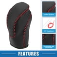 thumbnail image 3 of Unique Bargains Couvercle de Levier de Vitesse Intérieur Garniture de Bouton de Changement de Vitesse pour Subaru Crosstrek 2018-2023 Points Noirs Rouges, 3 of 7