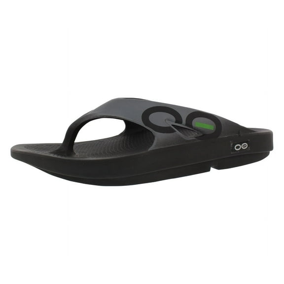 OOFOS Unisex Ooriginal Sport Thong Flip Flop - Black/Graphite - 14 Women/12 Men
